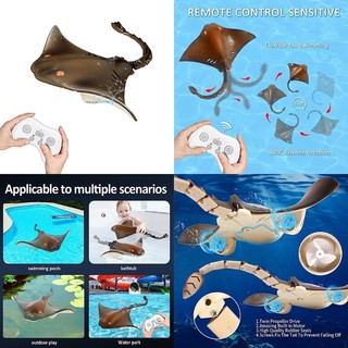 DE 2 4Gz RCBoat Đồ chơi dưới nước MantaRays Đồ chơi cá điện chống nước cho trẻ em Bể bơi Mô hình hồ cá cho người lớn