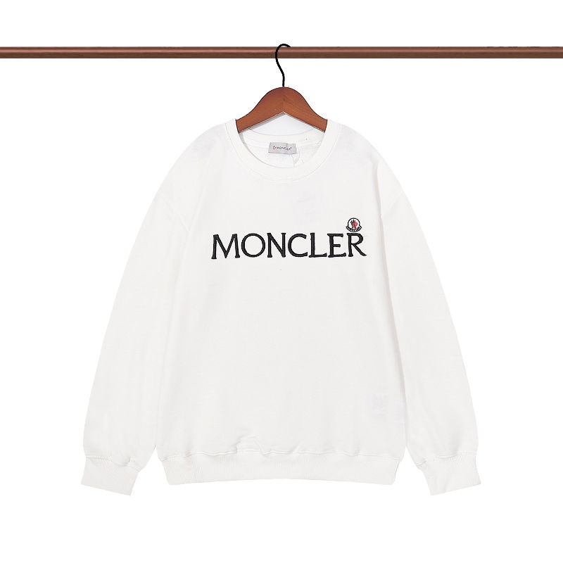 2023 Áo khoác hoodie Mông Cổ mới nam nữ có cotton nguyên chất cổ tròn in chữ huy hiệu áo sơ mi dáng rộng thông thường