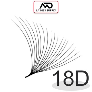 Mi fan 18D độ cong C - CC - D, độ dày 0.5 - 1 hộp 1000 fan - dụng cụ nối mi