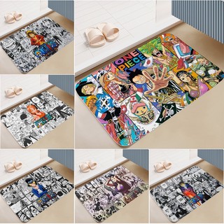 Chăn cửa ONE PIECE Monkey D. Thảm trải sàn Flannel chống trượt trang trí phòng ngủ Luffy (60x40CM)