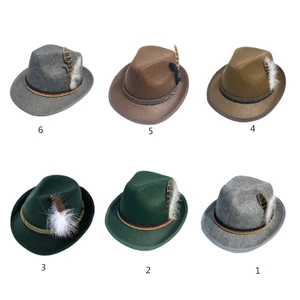 YOI Lông Vũ Trang Trí Mũ Derby Chống Nắng Mũ Fedora Nhẹ Cho Cắm Trại Du Lịch