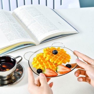 Đĩa Nhựa, Khay Đựng Đồ Ăn Vặt, Đĩa Decor Hình Gấu Hoạt Hình Để Bàn SUNNY DAY