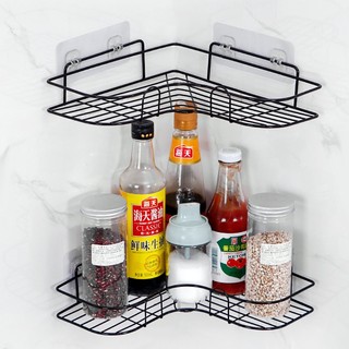 Kệ Đựng Đồ Dùng Hình Tam Giác Gắn Tường Không Cần Khoan Tiện Dụng Cho Nhà Bếp / Nhà Tắm