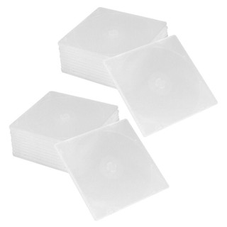 CLEARLINE 20 Cái CD, Hộp PP vuông trong suốt phong cách mỏng, Vỏ PP đĩa đơn có thể cài đặt DVD Hộp lưu trữ DVD