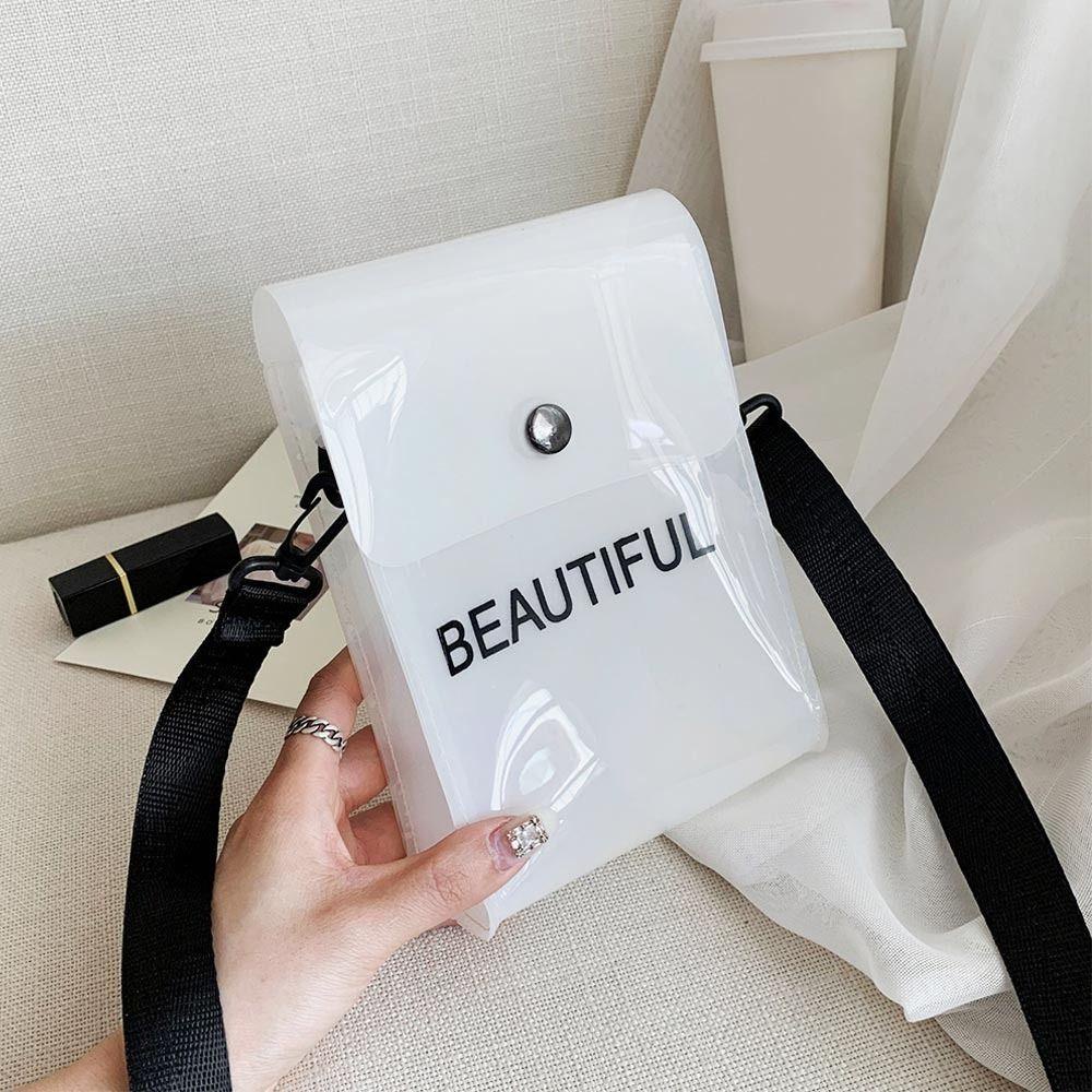 Túi đeo chéo METUBE Chữ trong suốt Màu kẹo PVC Jelly