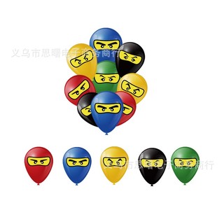 G13 LEGO Ninjago Chủ Đề Trẻ Em Sinh Nhật Trang Trí Biểu Ngữ Bánh topper Bóng Bộ Cung Cấp G13