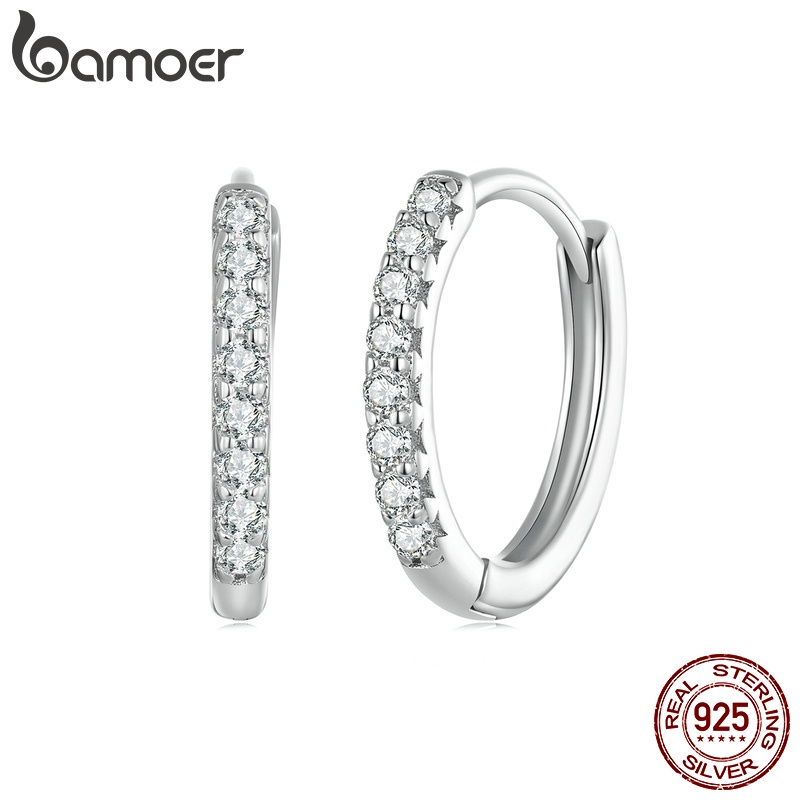 Bmoer Bông Tai Bạc 925 Đính Kim Cương Nhân Tạo mse022 100% mse022