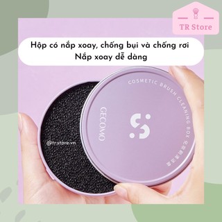 Dụng cụ vệ sinh khô phủi cọ trang điểm tức thì Gecomo