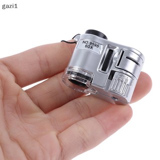 [gazi1] Kính hiển vi phóng đại 60X có đèn LED Trang sức Jeweler Tiền tệ Dectector Boutique