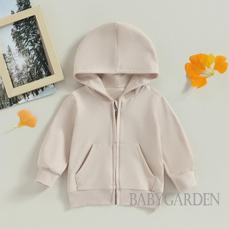 Áo Khoác Hoodie Tay Dài Màu Sắc Thời Trang Thu Đông Cho Bé 1-5 Tuổi