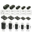 Kẹp hạt Ferrite lõi vòng SUNKISSD, Cuộn dây cuộn dây chống nhiễu EMI RFI Tiếng ồn, Vỏ đầu nối cáp màu đen Đầu nối cáp 3,5 / 5 / 7 / 9 / 13mm