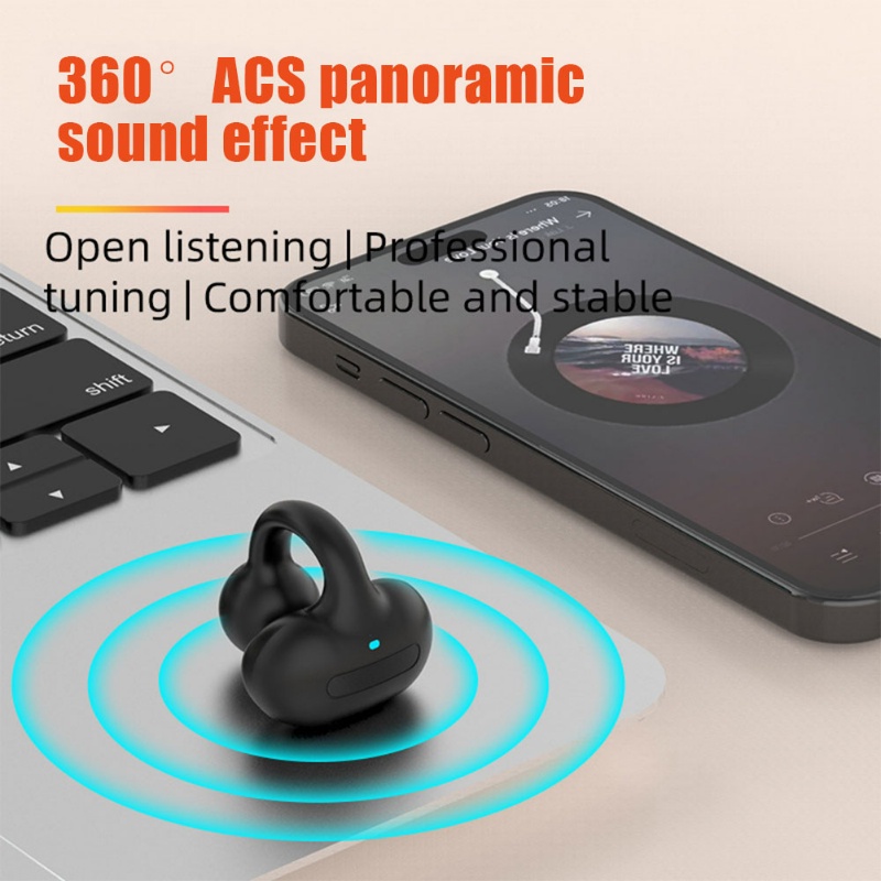 Tai Nghe Bluetooth 5.2 M-S8 Kẹp Tai Không Dây / Tai Nghe Không Cần Dùng Cho Điện Thoại iPhone / Android