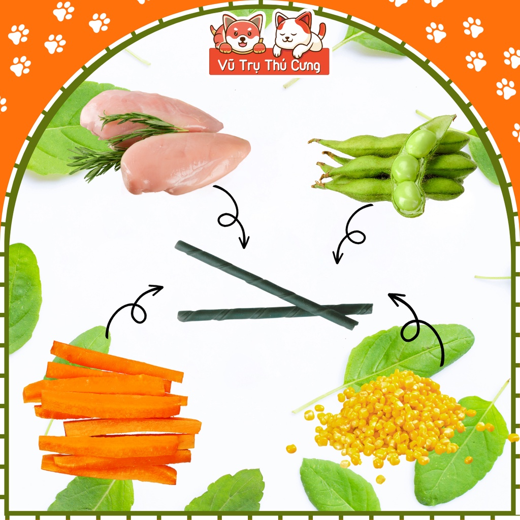 Que gặm thơm miệng cho chó DoggyMan, bánh thưởng bổ sung vitamin, làm sạch răng 120g