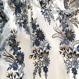 SPEETTY Lưới Thêu Hoa Ren với Polyester Sequin, Miếng Dán Thêu Cho Quần Áo DIY