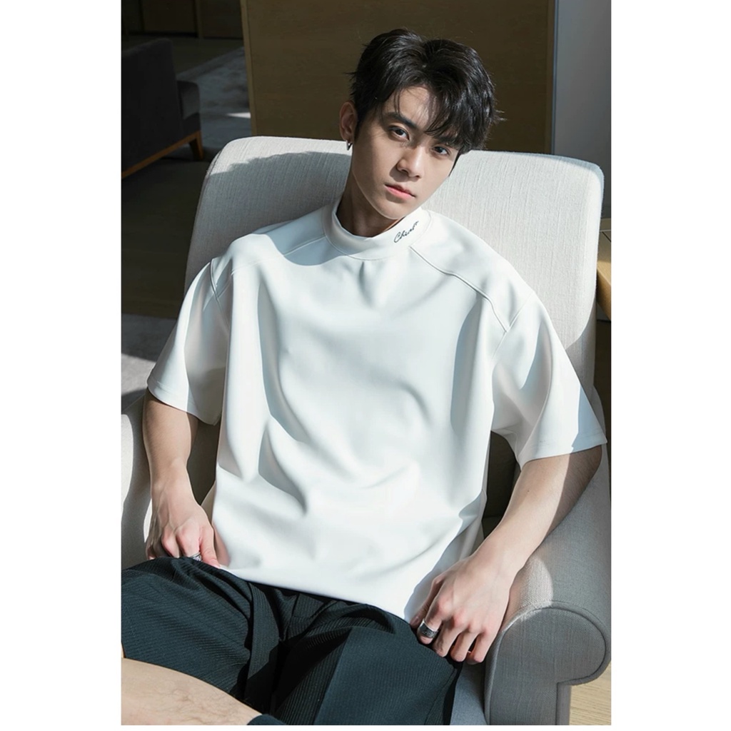 Áo thun Stee cổ ôm CHICERRO HIGH COLLAR CVC - Giá sỉ unisex