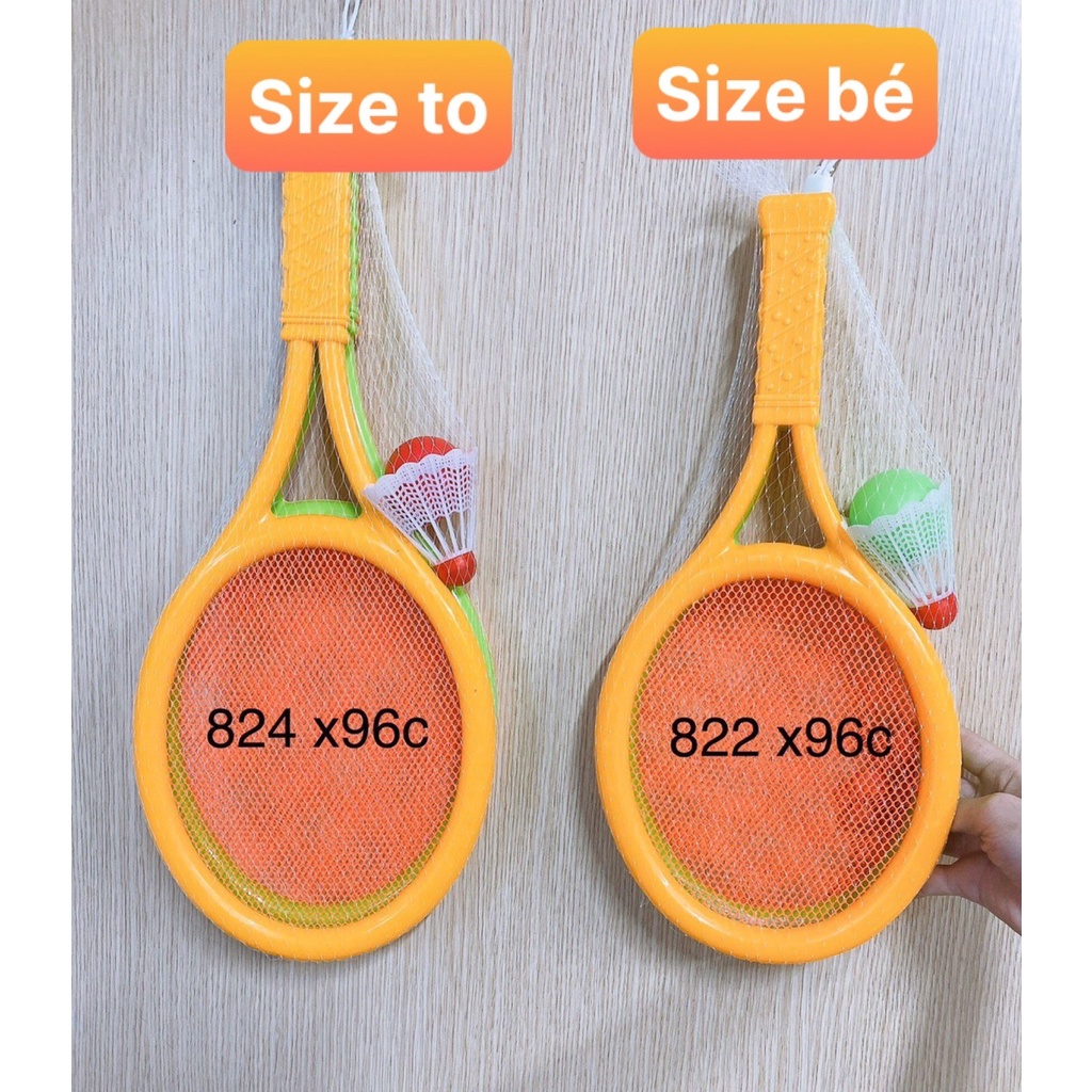 [HỎA TÔC HCM]VỢT CẦU LÔNG CHO BÉ,TENNIS BẰNG NHỰA THỂ THAO CHO BÉ ( SIZE TO)