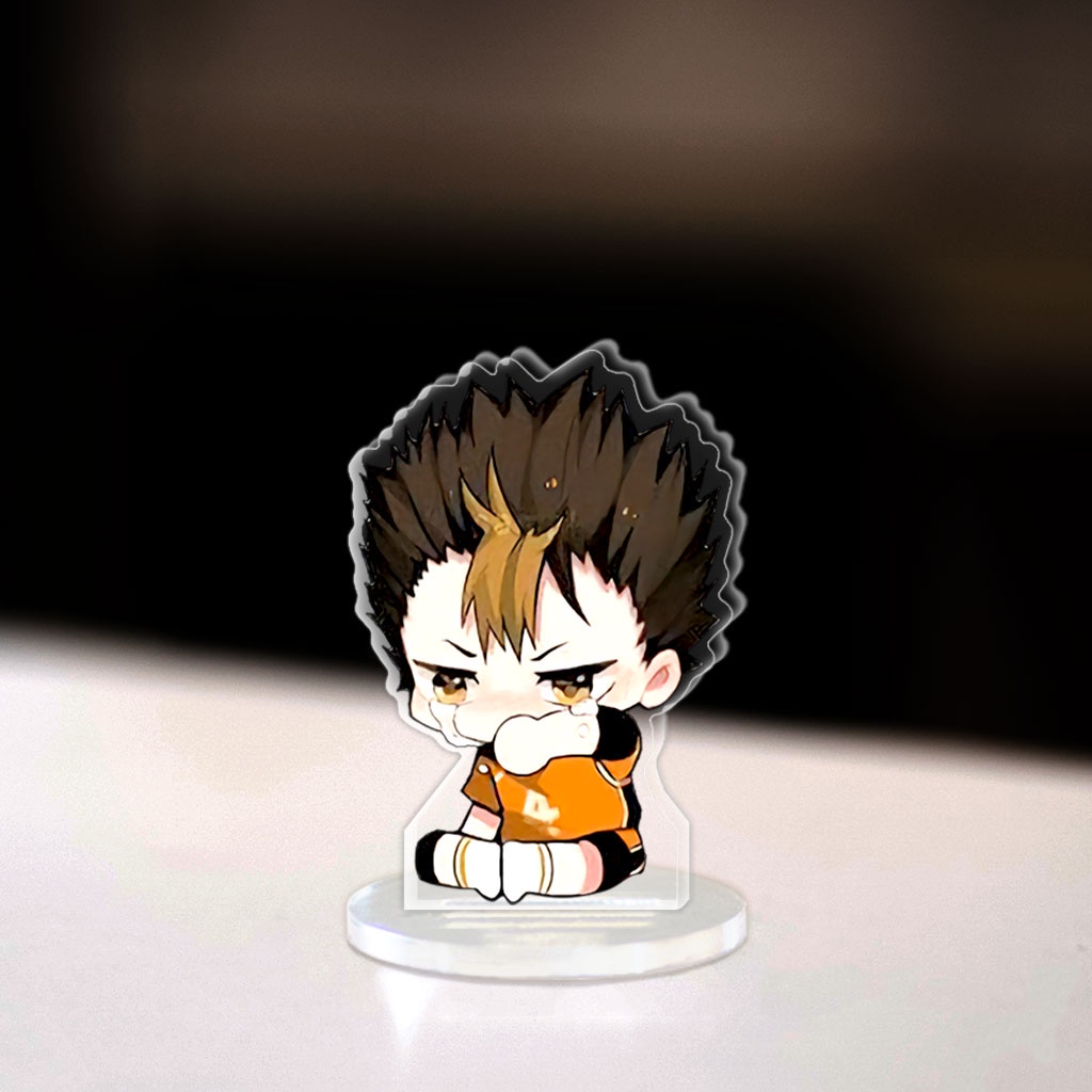 Mô hình Mini Haikyuu Hinata Nishinoya Oikawa Kageyama Standee Chibi Anime Manga trang trí góc học tập cao 3cm