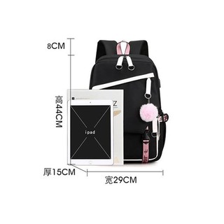 YT2 Sanrio Kuromi Quế Ba Lô Dành Cho Nữ Sinh Viên Dung Tích Lớn In Thoáng Khí Cá Tính Túi Đa Năng