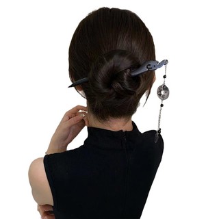 Ink butterfly thư pháp hòa bình khóa tua rua kẹp tóc cổ thanh lịch người phụ nữ kẹp tóc trung quốc mới