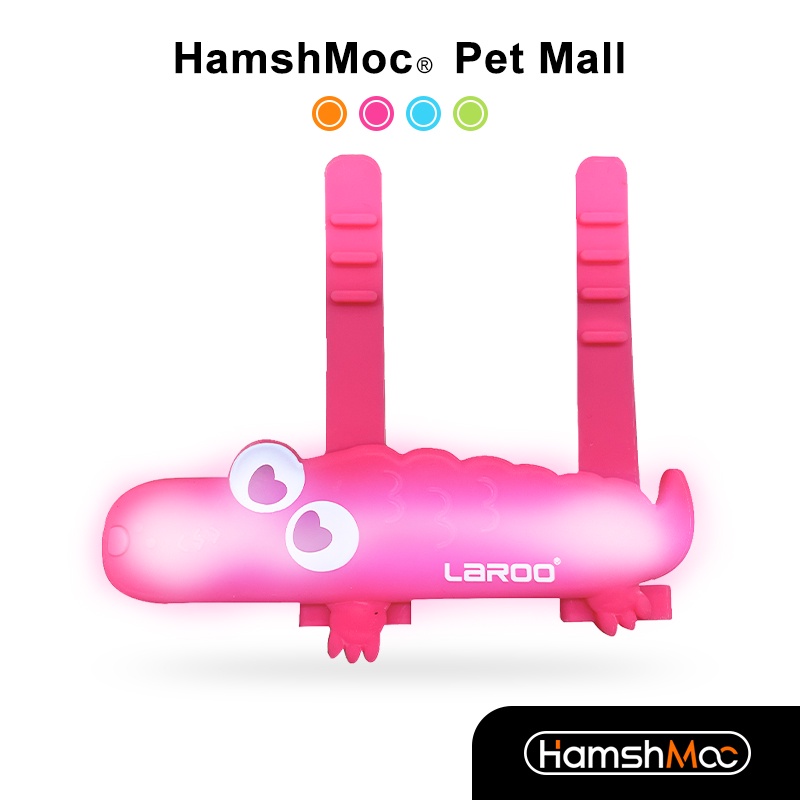 HamshMoc có thể sạc lại cho thú cưng LED Mặt dây chuyền silicon Đèn an toàn cho chó Dây xích Dây buộc cổ áo đính kèm để chạy cắm trại hoặc xe đạp