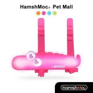 HamshMoc có thể sạc lại cho thú cưng LED Mặt dây chuyền silicon Đèn an toàn cho chó Dây xích Dây buộc cổ áo đính kèm để chạy cắm trại hoặc xe đạp