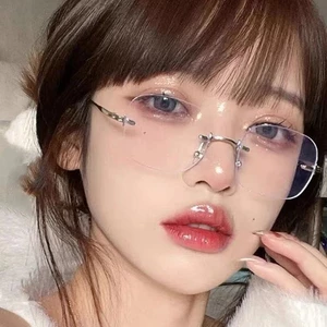 Kính cận gọng tròn thời trang cho nam nữ, gọng phẳng chống ánh sáng xanh phong cách Hàn Quốc, mã TX-104