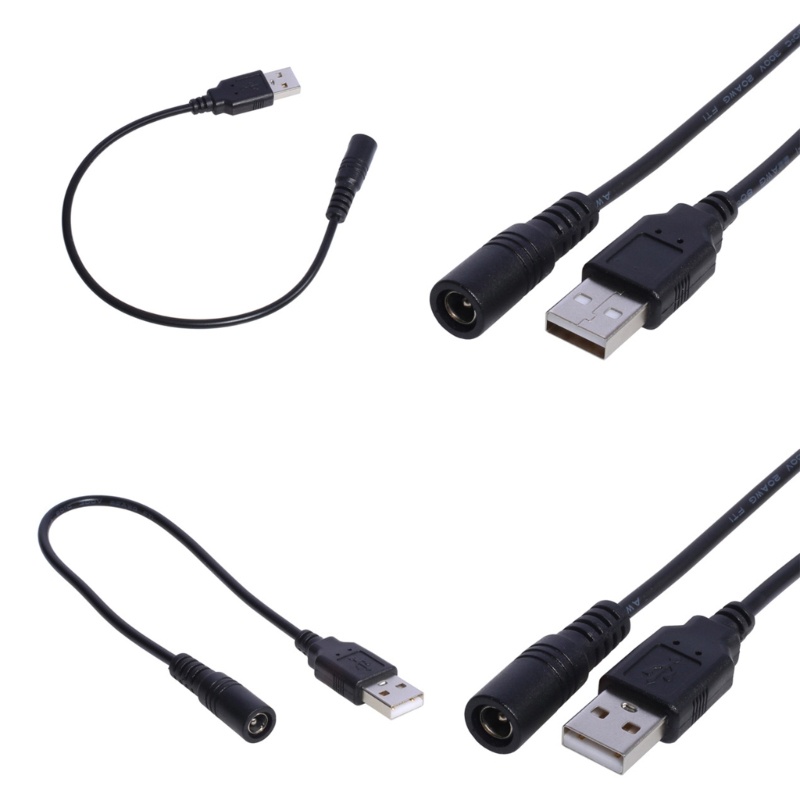 Niki 11 8 USB sang DC5V Dây cáp nguồn USB Nam đến 5 5x2 1mm Dây kết nối nữ