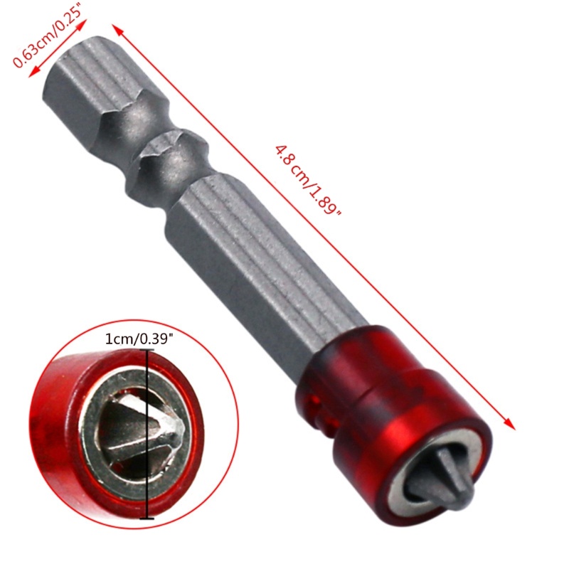 Magnetic Screwdriver Bit Cross-head Electric Drill Screw Driver Bits 1/4'' Hex