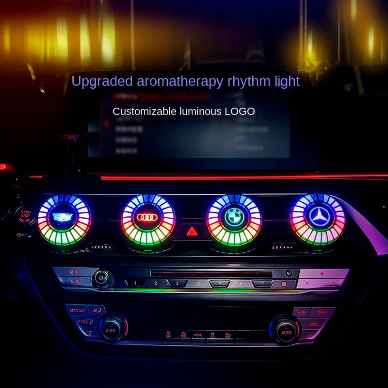 Aromatherapy Rhythm Lamp Car Ambience Light round Pickup Light