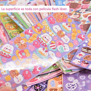 Set 200 Miếng Dán Họa Tiết Hoạt Hình goo goo Dễ Thương Trang Trí Thủ Công diy