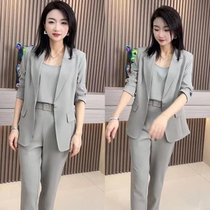 Set Áo Khoác Blazer + Quần Dài Thời Trang Cao Cấp Cho Nữ
