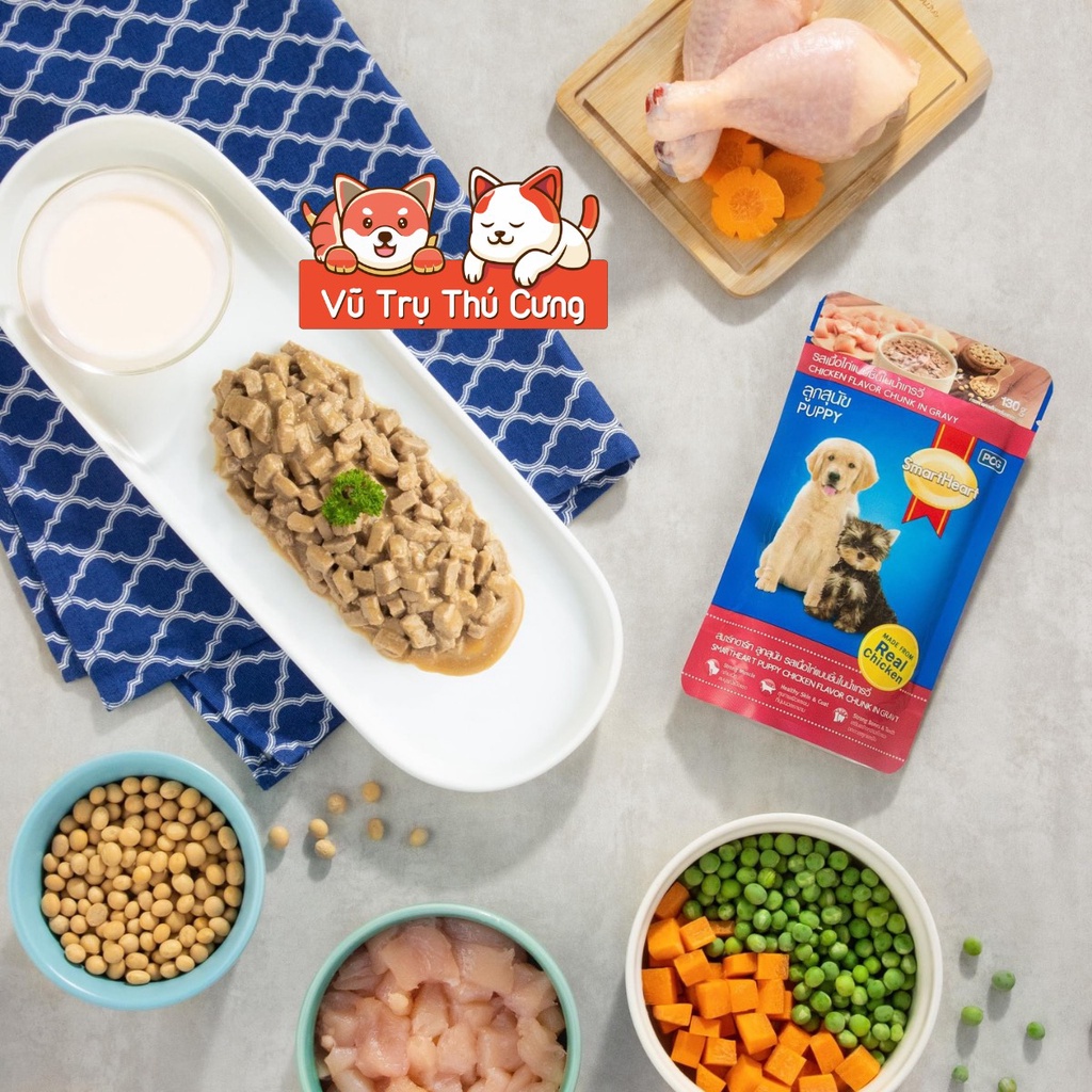 Combo Pate Smartheart cho Chó con gói 130g