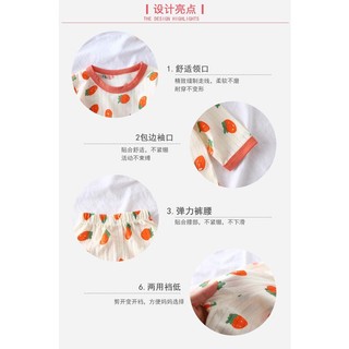 Bộ Đồ Ngủ Nửa Tay Cho Trẻ Em Unisex Bé Cotton Jacquard Tay Ngắn Phù Hợp Với Bé Trai Bé Gái Bộ Đồ Ngủ Mùa Hè Cổ Tròn Không Khí Quần Áo