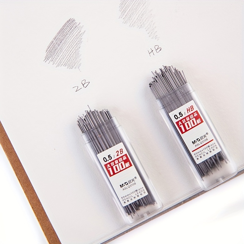 M&G Hộp Đựng Bút Chì Tự Động 2b / hb Bằng Nhựa resin Chì Sức Chứa Lớn 100 Cái / Hộp Đơn m Và g