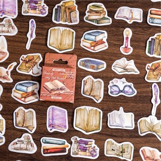 Bộ 45 Sticker Dán Trang Trí Sổ Tay Phong Cách Vintage