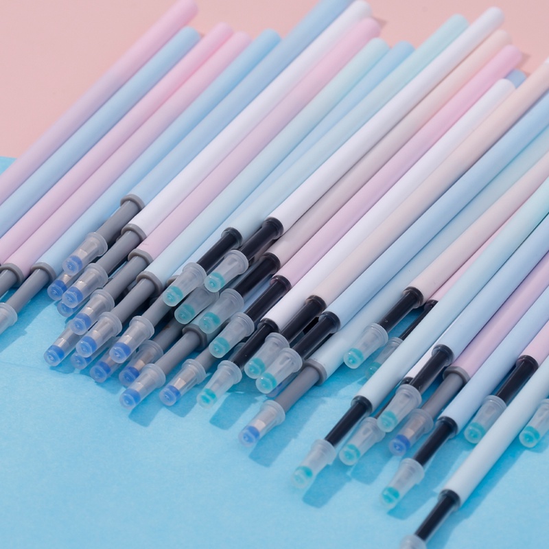 Set 10 / 20 Ruột Bút Mực Gel / Macaron Thay Thế Màu Đen Tiện Dụng Cho Học Sinh / Văn Phòng