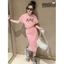 ✨Set Áo Thun Ngắn Tay In Chữ + Chân Váy Dài Phong Cách Hàn Quốc Cho Bé Gái