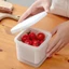 Hộp Bảo Quản Tủ Lạnh CHEESELY, Sắc Nét Có Nắp Tủ Lạnh Mini, Nhựa Vuông Hai Lớp Thoát Nước Kín Hộp Đựng Rau Củ