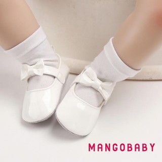Mgg-baby Bé Gái Dễ Thương Moccasins Đế Mềm Nơ Da PU Đế Bằng Giày Tập Đi Đầu Tiên Chống Trơn Trượt Xuân Hè Giày Công Chúa