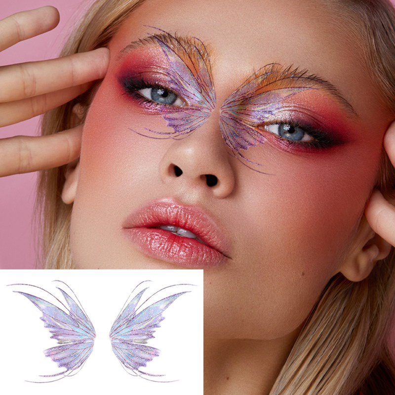 Hình Xăm Dán Tạm Thời Hình Cánh Bướm 3D Kim Tuyến Lấp Lánh Trang Trí Nghệ Thuật Cơ Thể / Mặt / Mắt / Cơ Thể Chống Thấm Nước