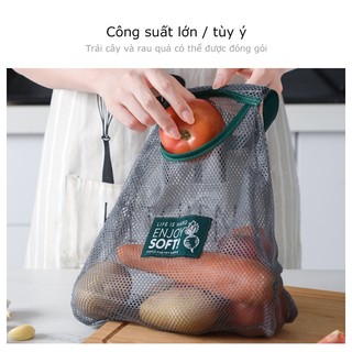Túi lưới đựng hành tỏi rau củ quả treo tường tiện lợi SUNNY DAY