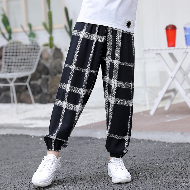 Quần Chống Muỗi Trẻ Em Quần Trẻ Em Rời Mùa Hè Quần Mỏng Thường Ngày Nữ Cotton Lụa Đến Mắt Cá Chân Bloomers 90-150CM