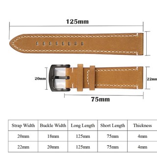 Dây Da Thay Thế Cho ĐồNg Hồ Đeo Tay 18mm 20mm 22mm 24mm