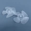 Plastic Fan Blades 4 Leaves for Hairdryer Motor Desk Fan Blades Transparent
