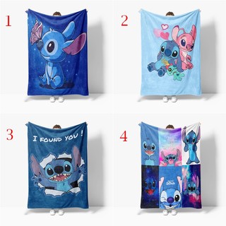Lilo Stitch 4 Kích Thước Flannel Chăn Hoạt Hình Dễ Thương Trẻ Em Chăn Đơn Một Mặt Flannel Chăn Điều Hòa Không Khí Ngủ Chăn