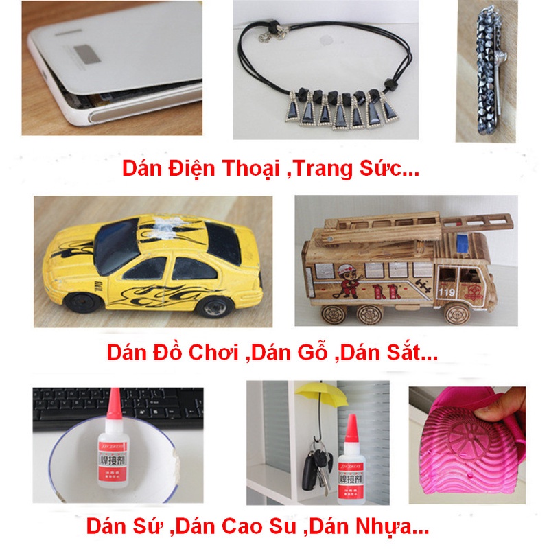 Keo Dán Siêu Dính Đa Năng Mọi Chất Liệu Cực Mạnh - Dán Gỗ Thuỷ Tinh Kim Loại Sắt Gốm Sứ Nhựa Vải