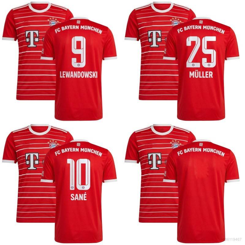 Áo Thun Số 2 YP2 2022-2023 Bayern Munchen Lewandowski Sane Muller Plus size PY2