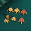 Cát Vàng Đốt Xanh Fu Nhân Vật Đua Trống Rocking Trống DIY Handmade Mặt Dây Chuyền Phụ Kiện Túi May Mắn Vòng Cổ Vòng Tay Phụ Kiện