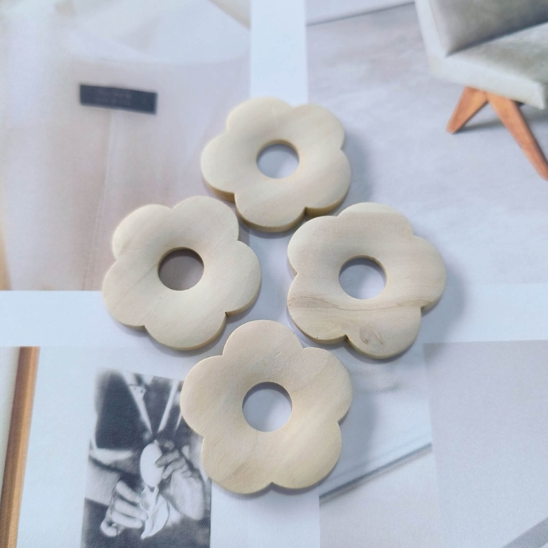 PPY - Bộ 10 Hoa Tai Handmade Năm Cánh với Miếng Đệm Hạt Trống