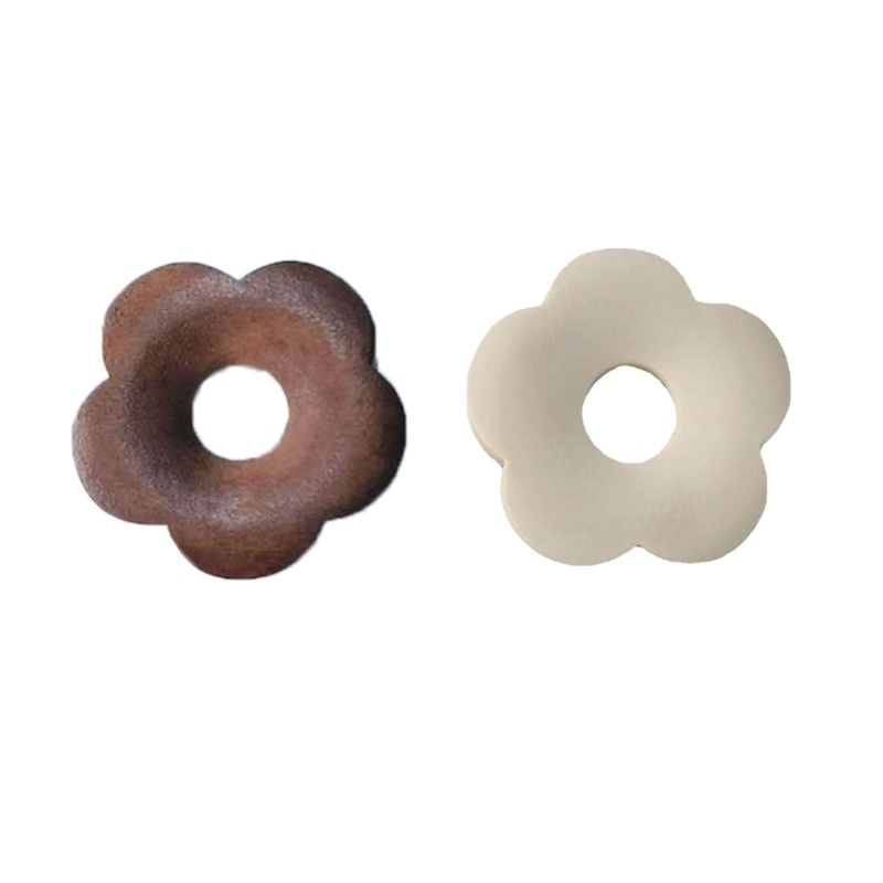 PPY - Bộ 10 Hoa Tai Handmade Năm Cánh với Miếng Đệm Hạt Trống